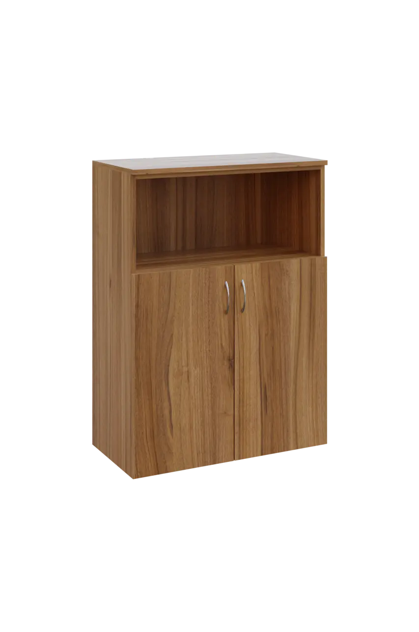 N 3 - 8DN kancelářská skříň, 2-dveřová/nika, 1100x800x400, ořech světlý